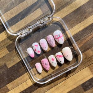 Chrome Center Ombre Nails